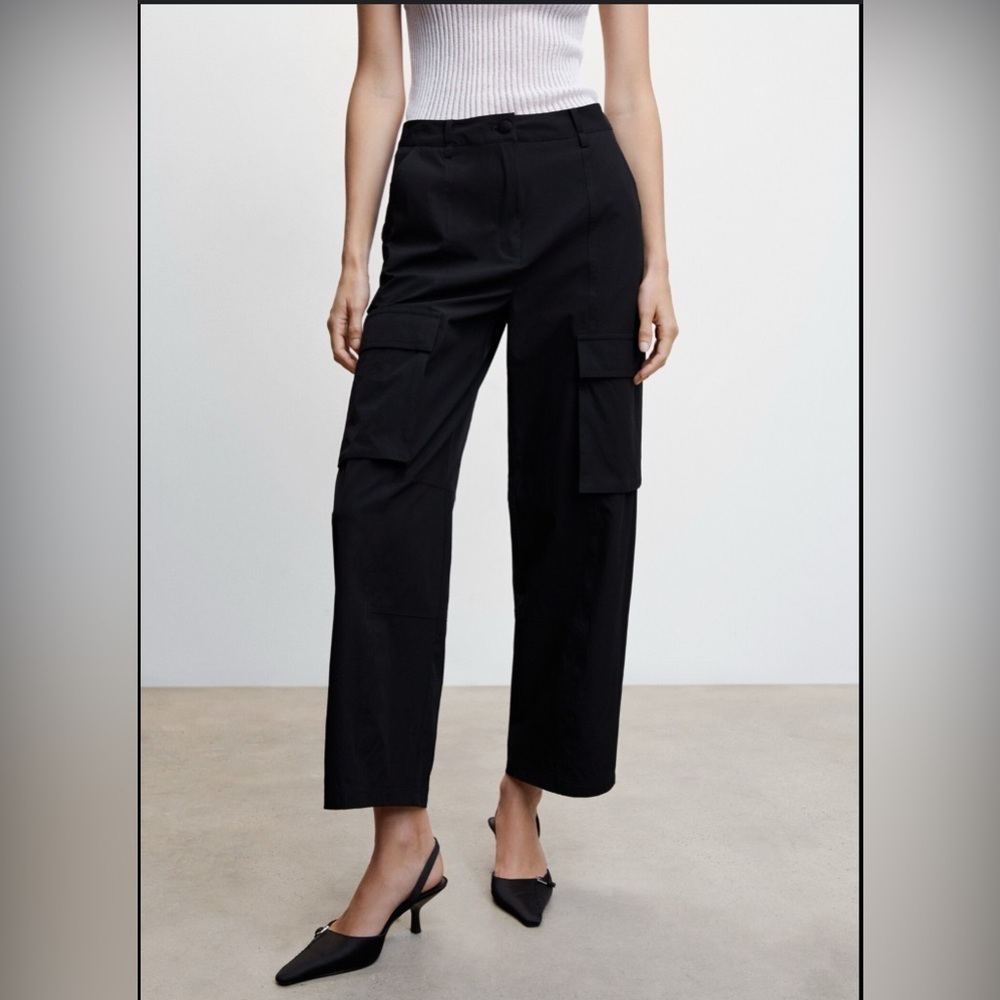 🔥🔥🔥Bailey 44 high-Rise Pocketed Cargo Wide Leg Pants with good condition